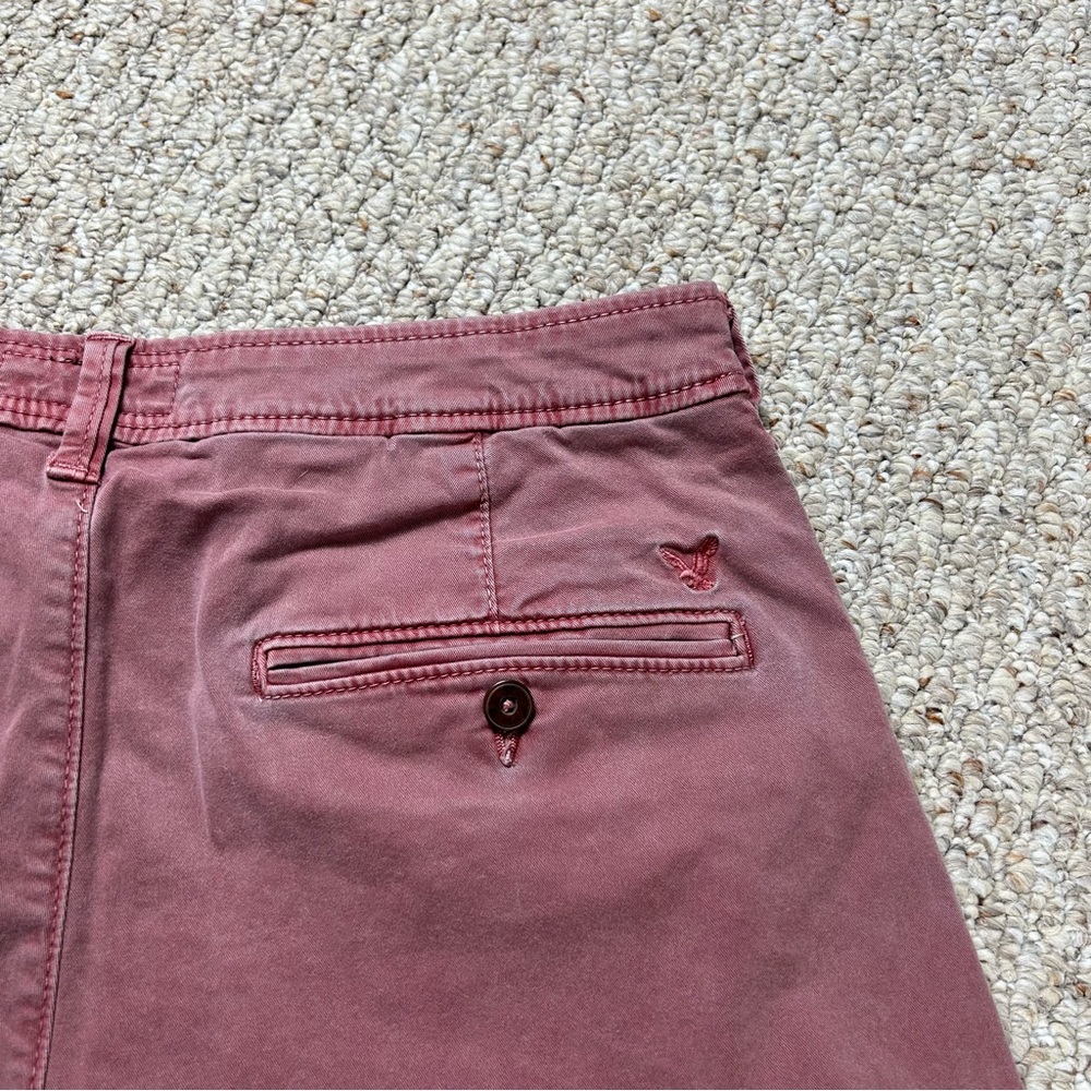 American Eagle Outfitters Extreme Flex Chino Shorts Red Mens Size 33 - Picture 4 of 11
